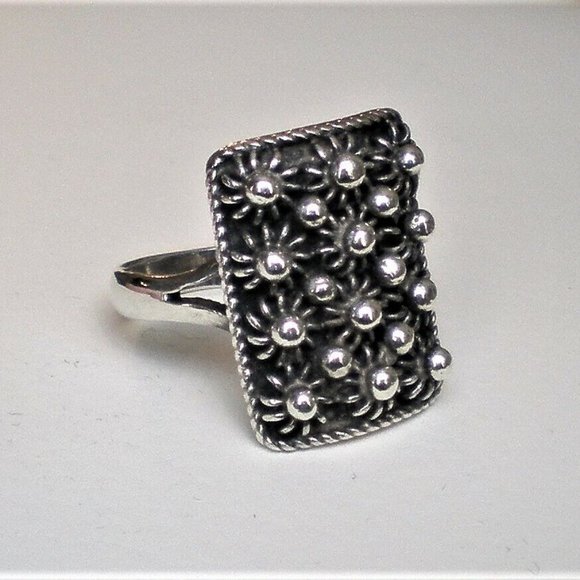 Vintage Russian Soviet USSR Solid Sterling Silver Handmade Custom Made Ring - Picture 3 of 9